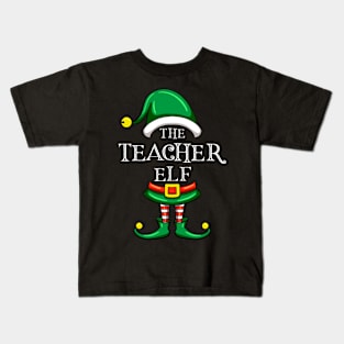 The Teacher Elf Matching Family Christmas Pajama Kids T-Shirt